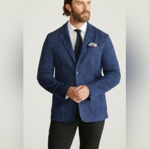 Robert Graham Vegan Suede Blazer Navy L